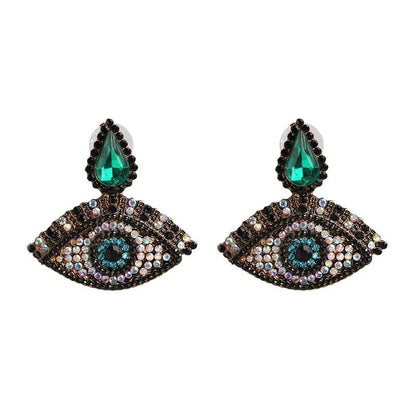 Boho Evil Eye Dangle Earrings Earrings - The Burner Shop