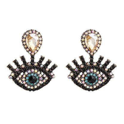 Boho Evil Eye Dangle Earrings Earrings - The Burner Shop