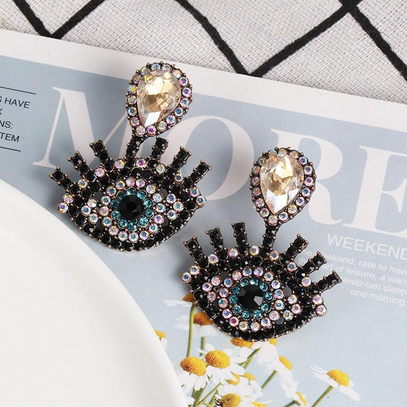 Boho Evil Eye Dangle Earrings Earrings - The Burner Shop