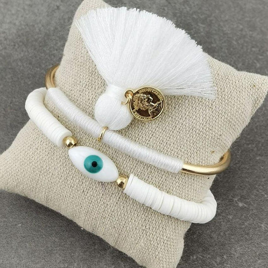 Boho Evil Eye with Tassel Bracelets Bracelets - The Burner Shop