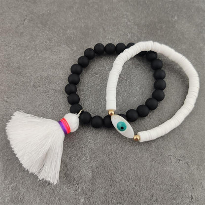 Boho Evil Eye with Tassel Bracelets Bracelets - The Burner Shop