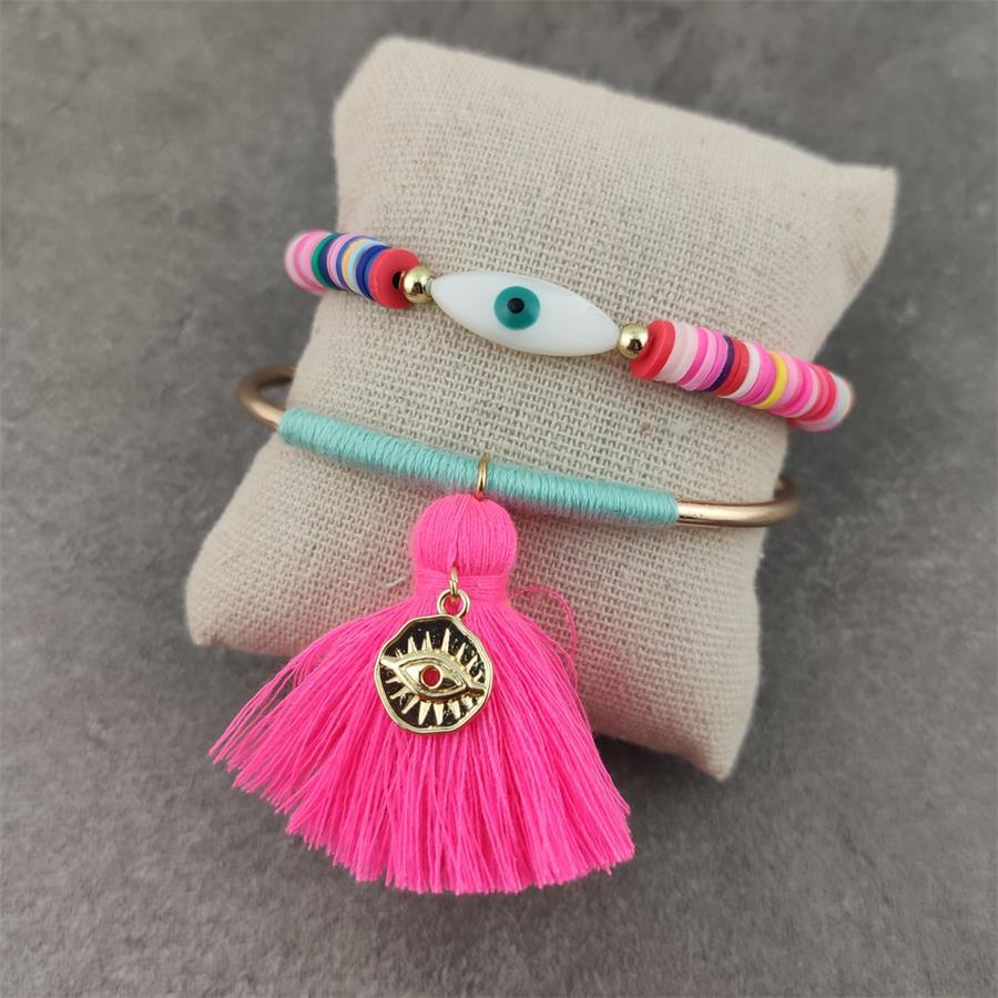 Boho Evil Eye with Tassel Bracelets Bracelets - The Burner Shop