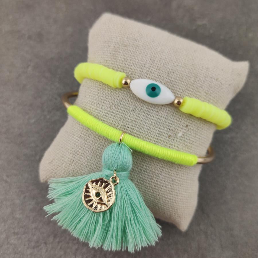Boho Evil Eye with Tassel Bracelets Bracelets - The Burner Shop