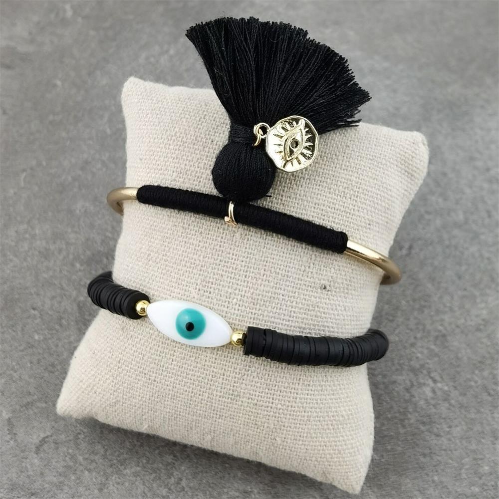 Boho Evil Eye with Tassel Bracelets Bracelets - The Burner Shop