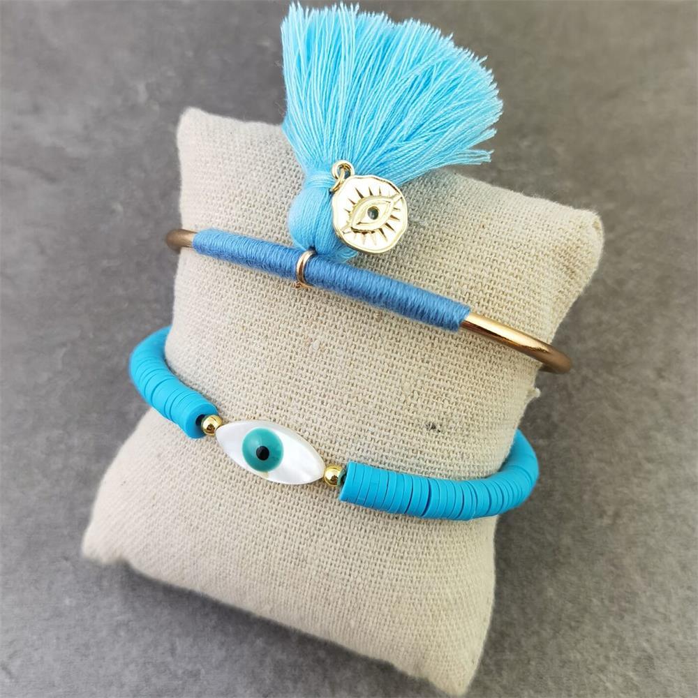 Boho Evil Eye with Tassel Bracelets Bracelets - The Burner Shop