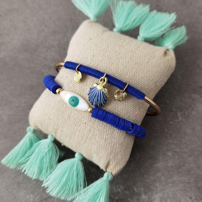 Boho Evil Eye with Tassel Bracelets Bracelets - The Burner Shop