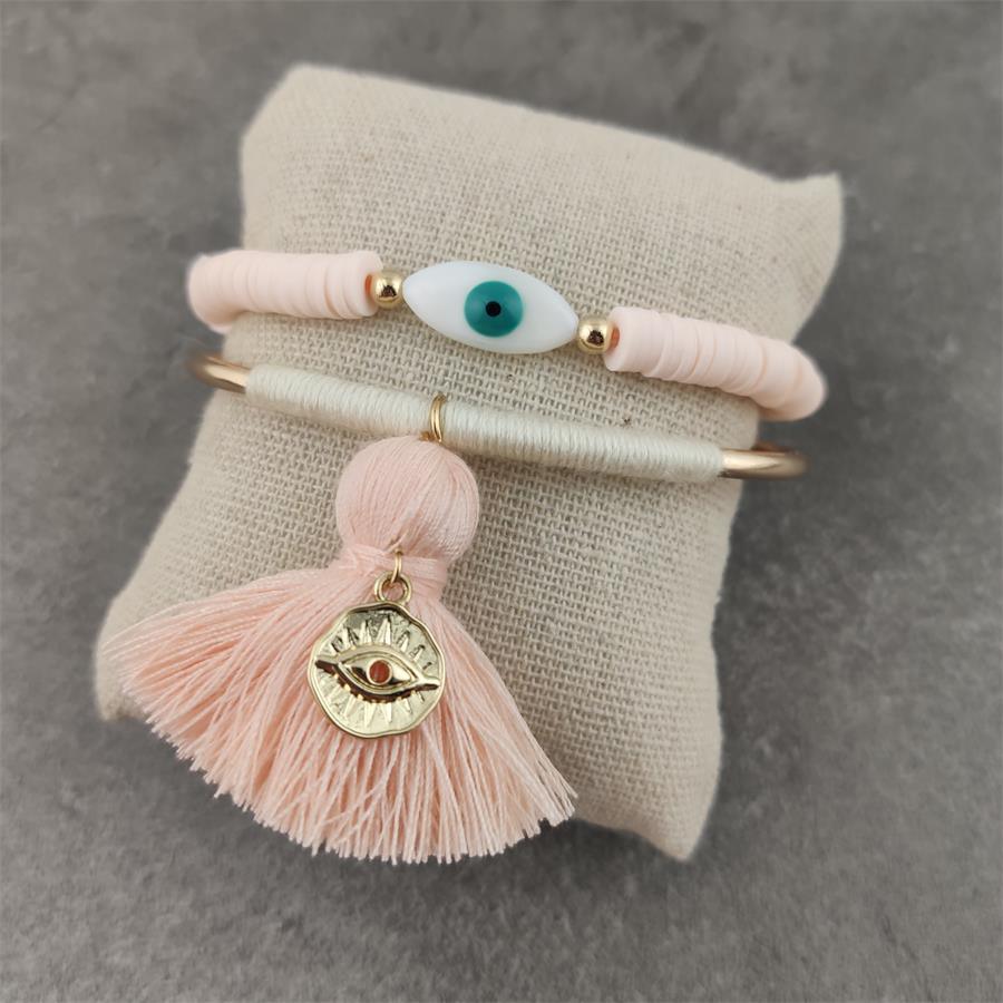 Boho Evil Eye with Tassel Bracelets Bracelets - The Burner Shop
