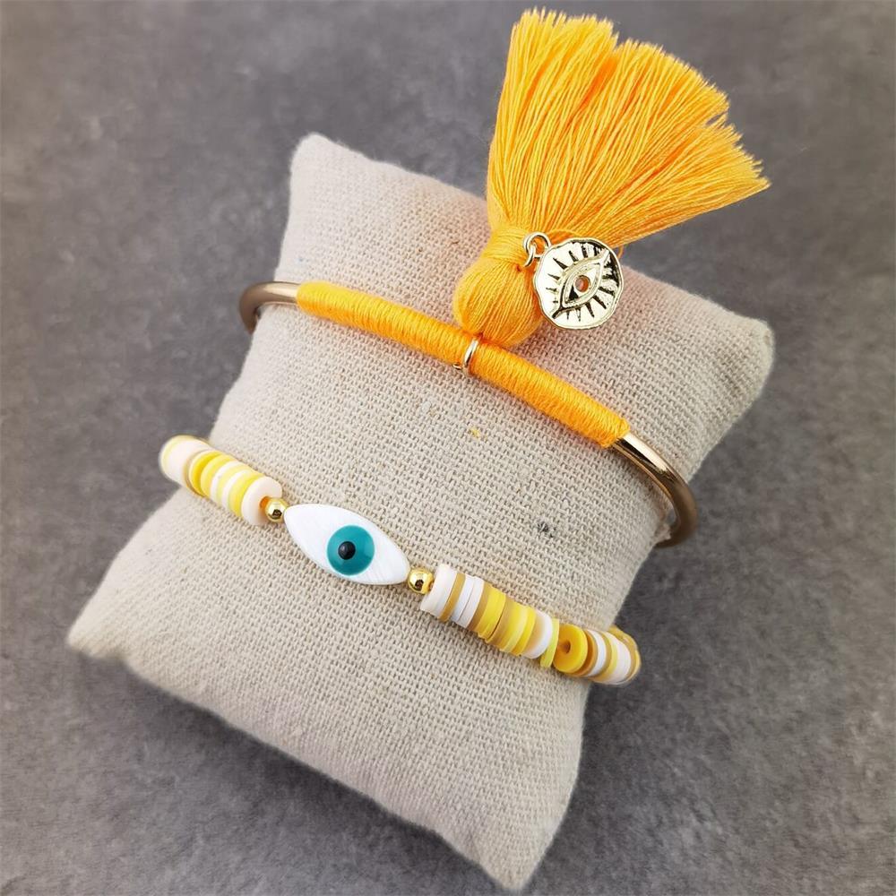 Boho Evil Eye with Tassel Bracelets Bracelets - The Burner Shop