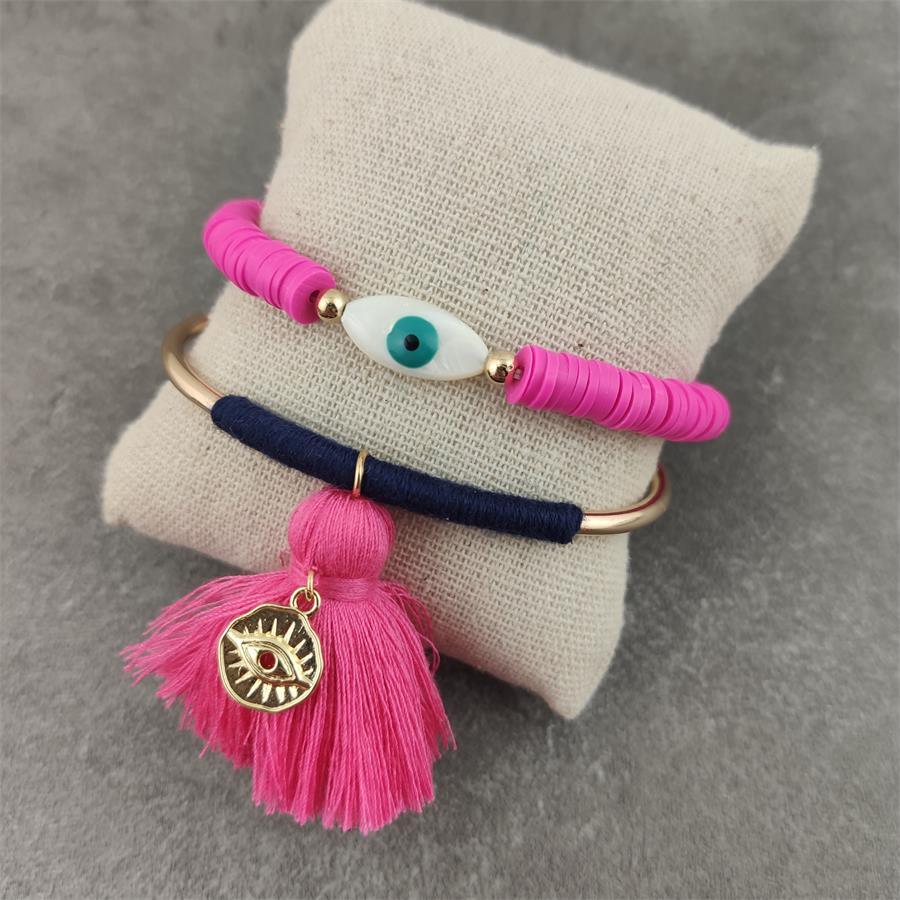 Boho Evil Eye with Tassel Bracelets Bracelets - The Burner Shop