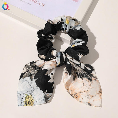 Boho Floral Bowknot Hair Ties Hair Tie - The Burner Shop