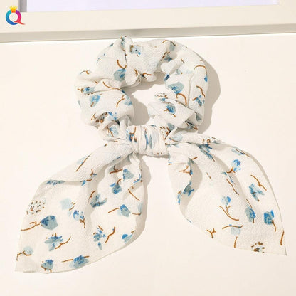 Boho Floral Bowknot Hair Ties Hair Tie - The Burner Shop