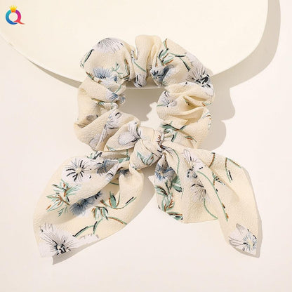 Boho Floral Bowknot Hair Ties Hair Tie - The Burner Shop