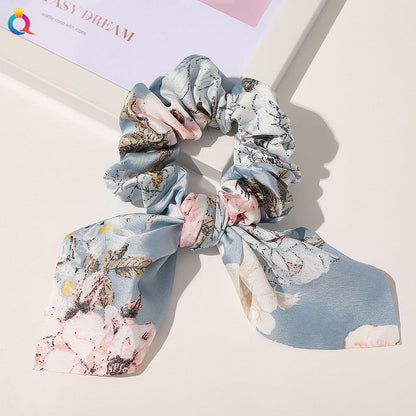 Boho Floral Bowknot Hair Ties Hair Tie - The Burner Shop