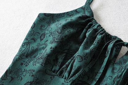 Boho Floral Print Sling Dress dresses - The Burner Shop