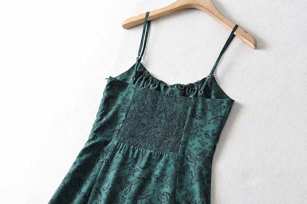 Boho Floral Print Sling Dress dresses - The Burner Shop