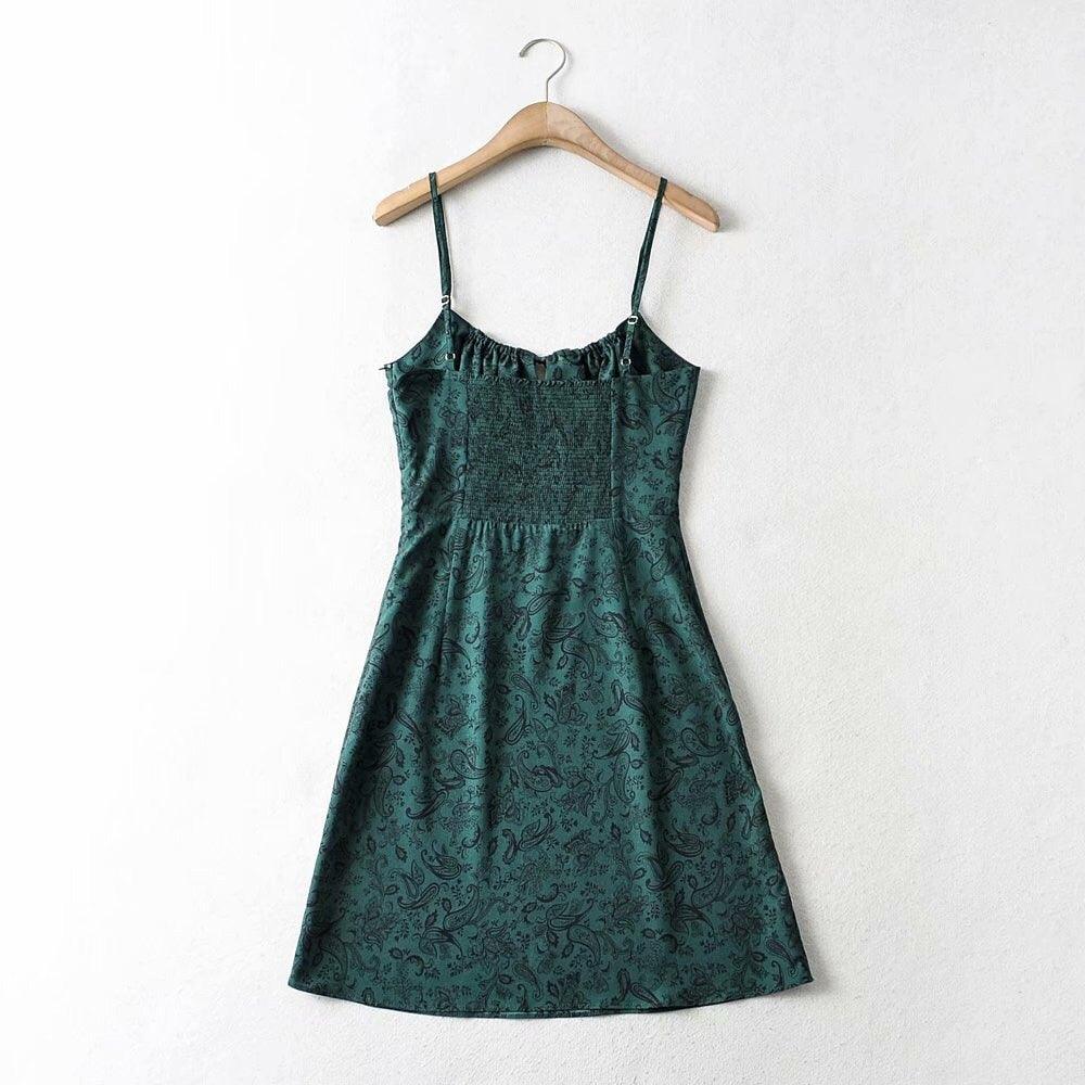 Boho Floral Print Sling Dress dresses - The Burner Shop