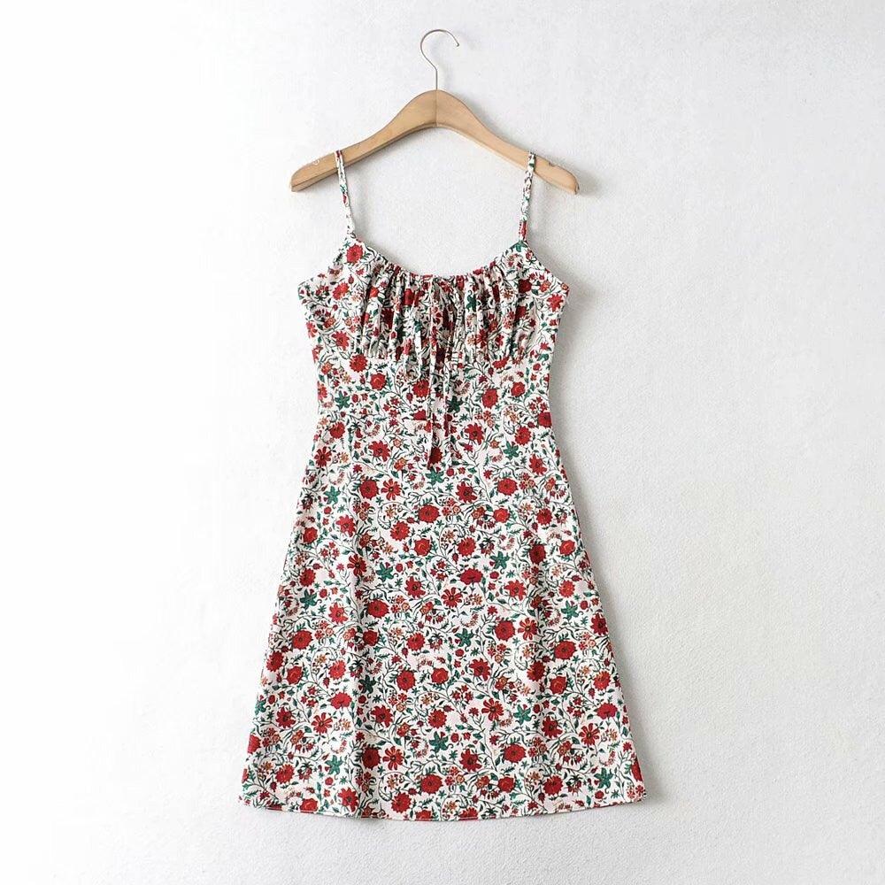Boho Floral Print Sling Dress dresses - The Burner Shop