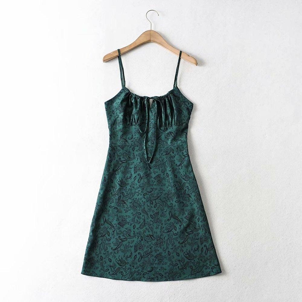 Boho Floral Print Sling Dress dresses - The Burner Shop