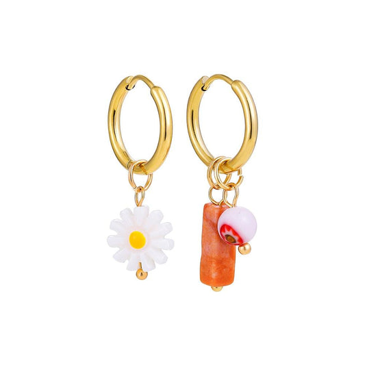 Boho Handmade Natural Stone Bead Earrings Earrings - The Burner Shop