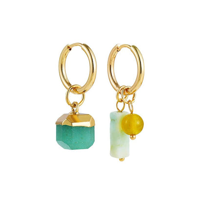 Boho Handmade Natural Stone Bead Earrings Earrings - The Burner Shop