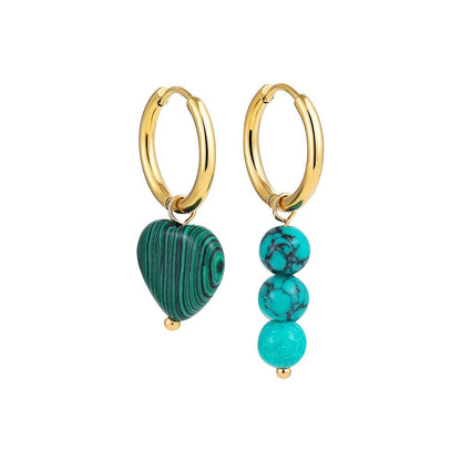 Boho Handmade Natural Stone Bead Earrings Earrings - The Burner Shop