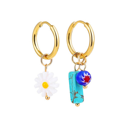 Boho Handmade Natural Stone Bead Earrings Earrings - The Burner Shop