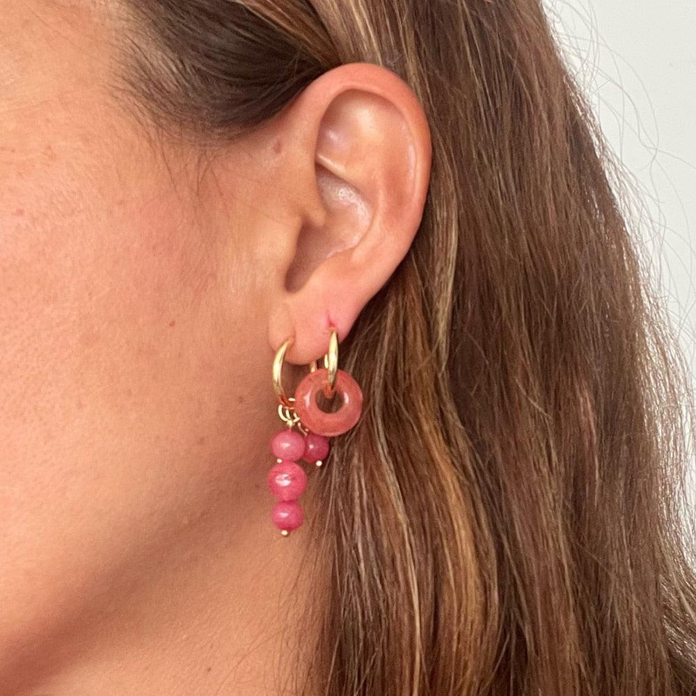 Boho Handmade Natural Stone Bead Earrings Earrings - The Burner Shop