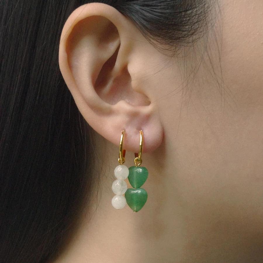 Boho Handmade Natural Stone Bead Earrings Earrings - The Burner Shop