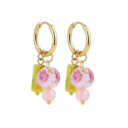 Boho Handmade Natural Stone Bead Earrings Earrings - The Burner Shop