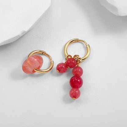 Boho Handmade Natural Stone Bead Earrings Earrings - The Burner Shop