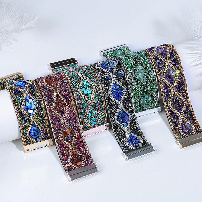 Boho Handmade Rhinestone Bracelet Bracelets - The Burner Shop