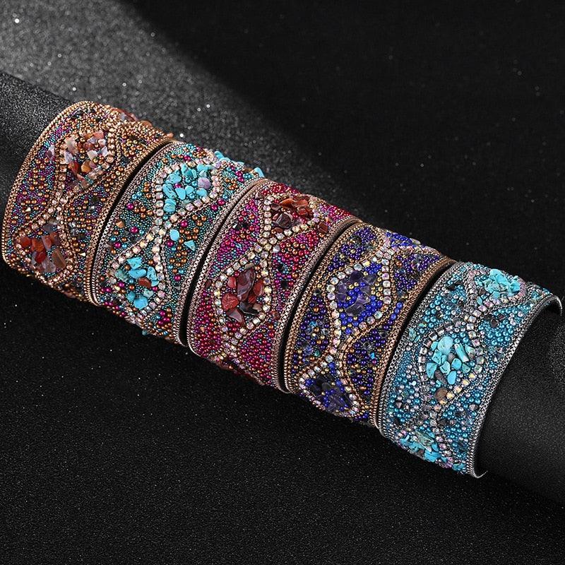 Boho Handmade Rhinestone Bracelet Bracelets - The Burner Shop