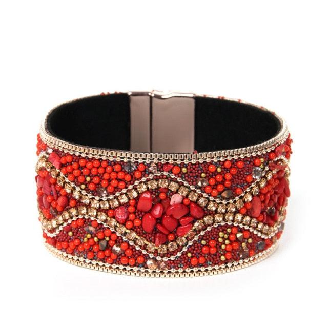 Boho Handmade Rhinestone Bracelet Bracelets - The Burner Shop