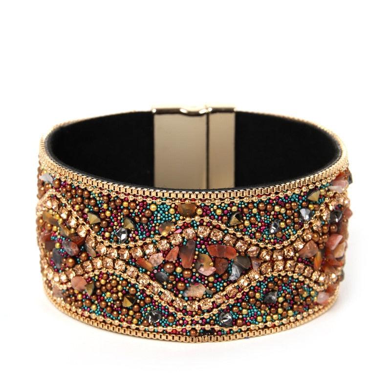 Boho Handmade Rhinestone Bracelet Bracelets - The Burner Shop