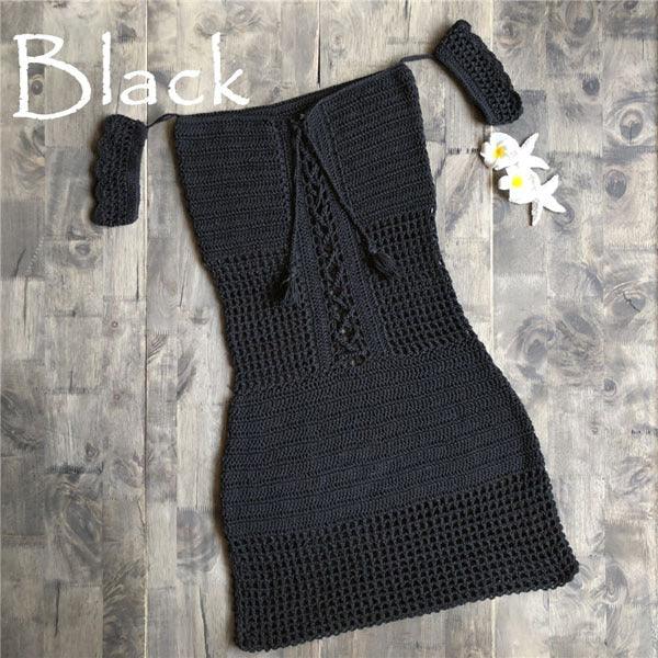 Boho Hollow-Out Crochet Bikini Cover-Up Cover Ups - The Burner Shop