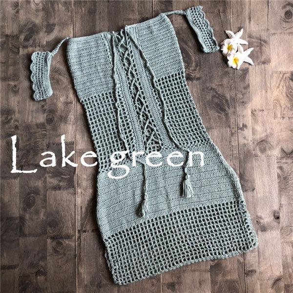 Boho Hollow-Out Crochet Bikini Cover-Up Cover Ups - The Burner Shop