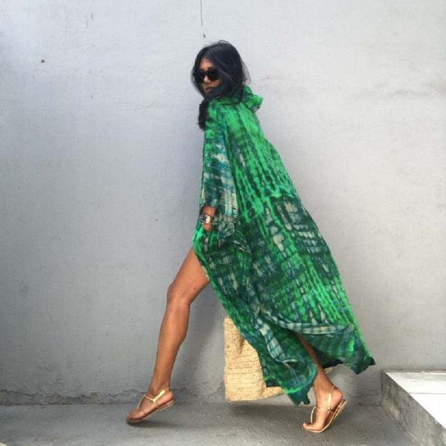 Boho Hooded Batwing Sleeve Cardigan Cardigans - The Burner Shop