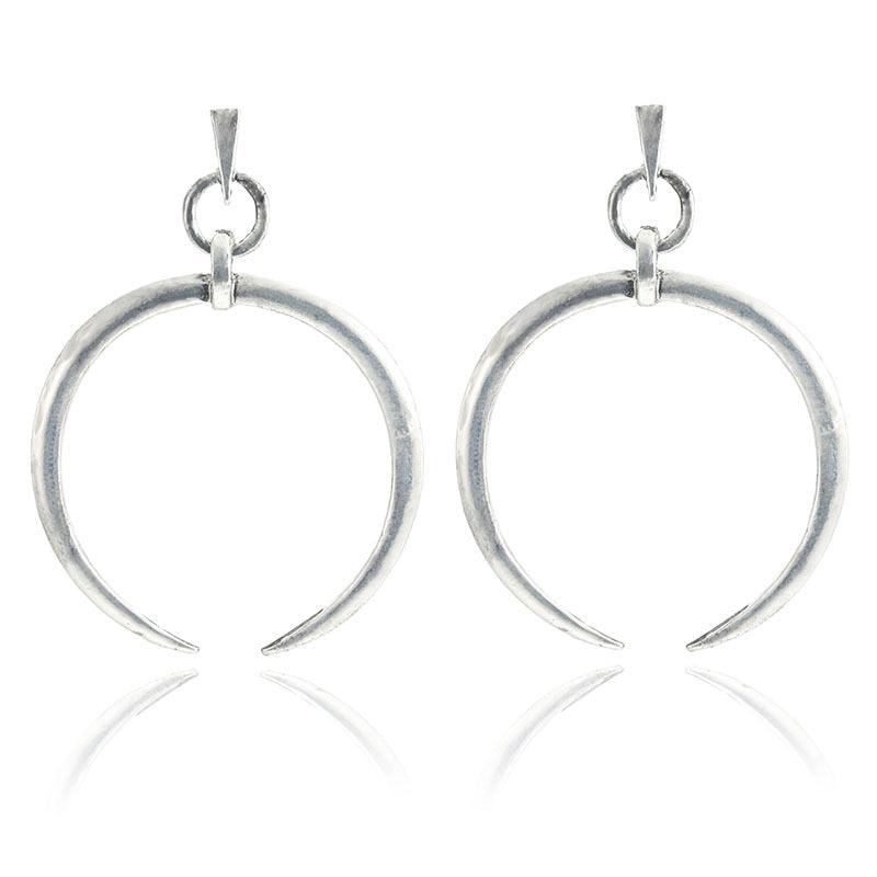 Boho Horn Crescent Drop Earring Earrings - The Burner Shop