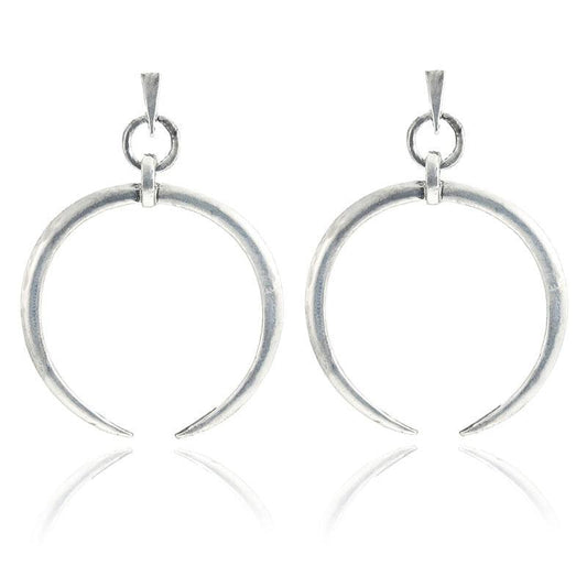 Boho Horn Crescent Drop Earring Earrings - The Burner Shop
