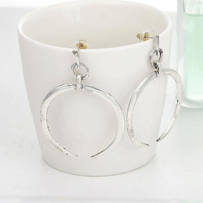 Boho Horn Crescent Drop Earring Earrings - The Burner Shop
