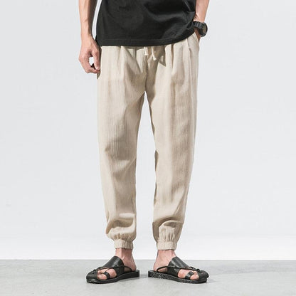 Boho Linen-Cotton Harem Pants Pants - The Burner Shop