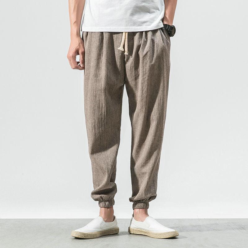 Boho Linen-Cotton Harem Pants Pants - The Burner Shop
