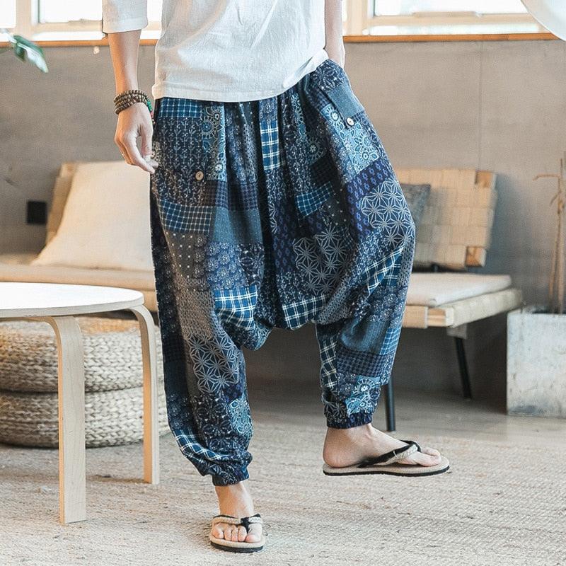 Boho Linen Harem Pants Pants - The Burner Shop