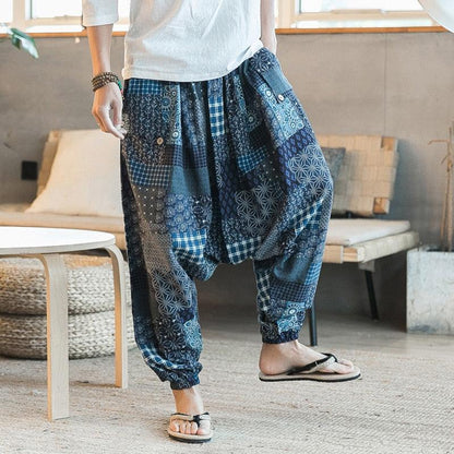 Boho Linen Harem Pants Pants - The Burner Shop