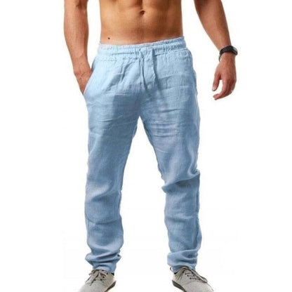 Boho Linen Trousers Pants - The Burner Shop
