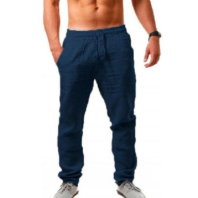 Boho Linen Trousers Pants - The Burner Shop