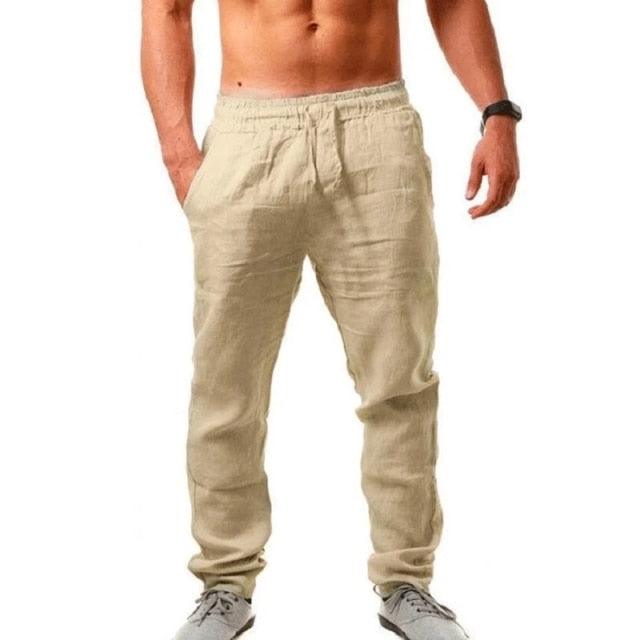 Boho Linen Trousers Pants - The Burner Shop