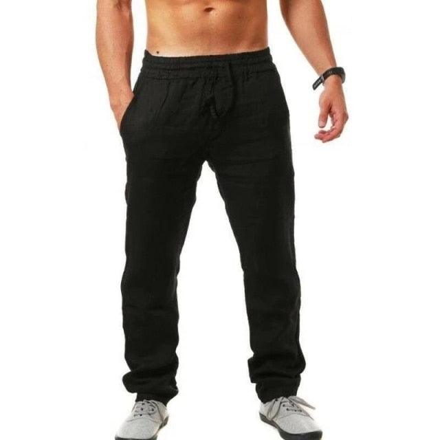 Boho Linen Trousers Pants - The Burner Shop