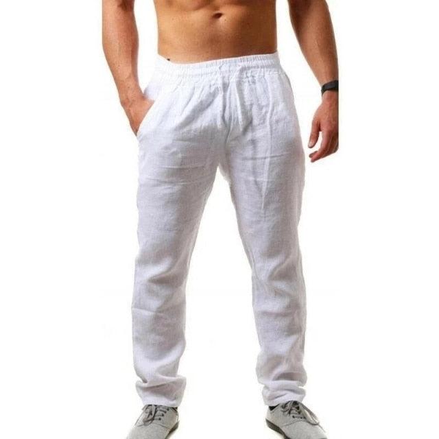 Boho Linen Trousers Pants - The Burner Shop