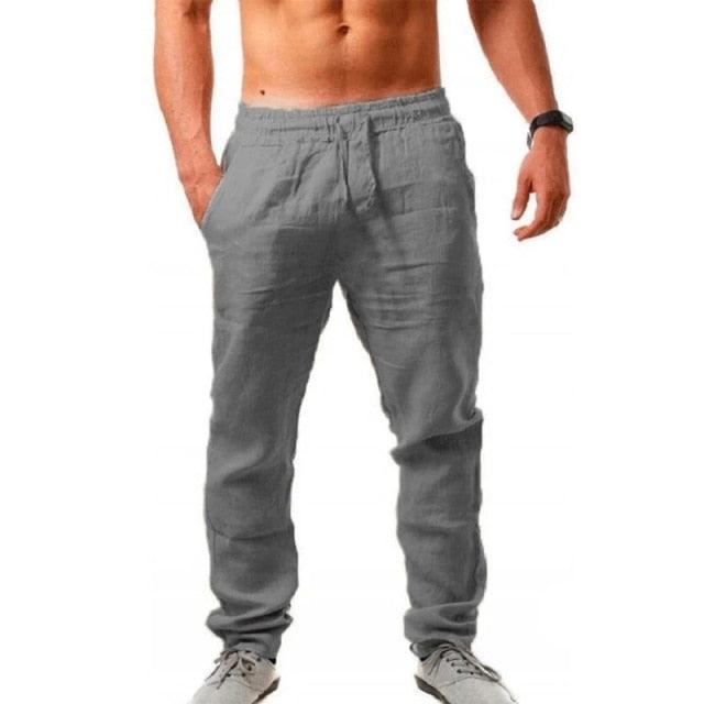 Boho Linen Trousers Pants - The Burner Shop